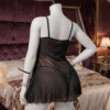 Bacio Fantazi Siyah Fiyonklu Seksi Tül Gecelik BC3236 - Thumbnail Image 2