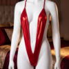 Bacio Fantezi Kırmızı Arkası Açık Seksi Saten Gecelik İç Giyim BC10116 - Thumbnail Image 1