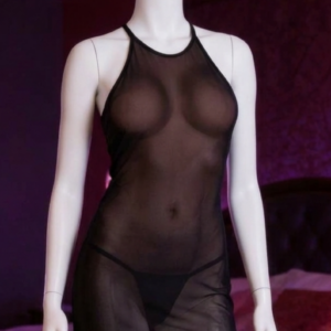 Bacio Fantazi Siyah Seksi Tül Babydoll  Gecelik BC3217