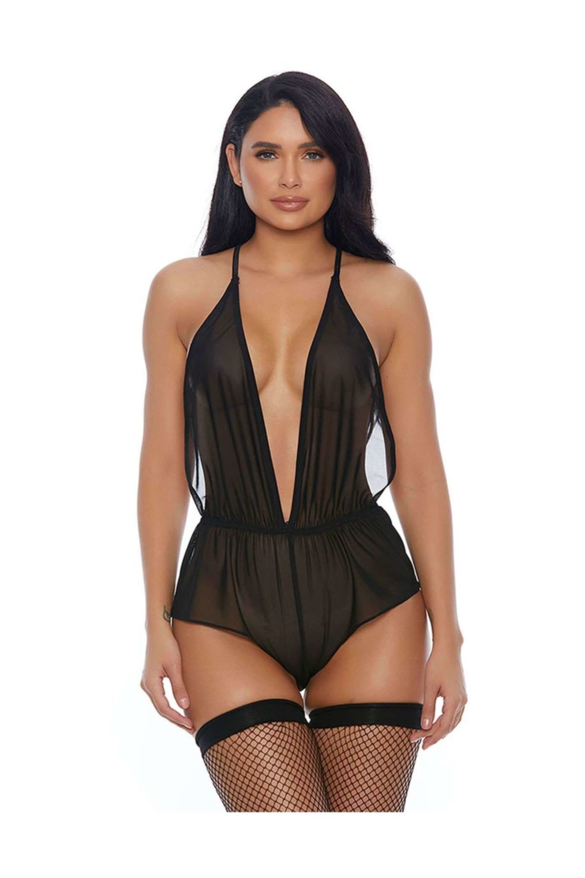 Bacio Fantezi Tulum Transpalan Seksi İç Giyim Gecelik