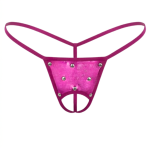Bacio Fantezi Pembe Özel Ağı Açık Seksi Metalli String-Tanga BC1285