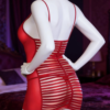 Bacio Büyük Beden Kırmızı Fantazi Seksi Tül Babydoll BC3223 - Thumbnail Image 2