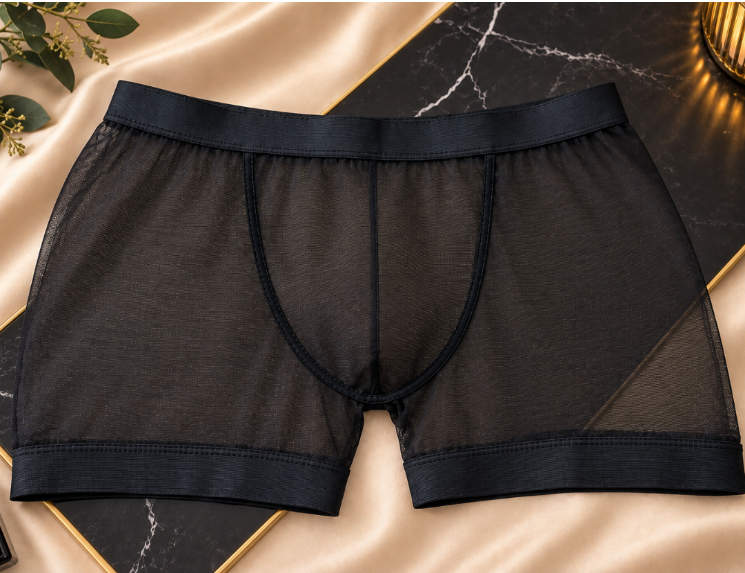 Fantezi  Transparan  Tül Erkek Boxer  Fantezi Tanga BC4603 - Görsel 1