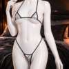 Seksi Gümüş Üçgen Kesim Sütyen String Takım BC10143 - Thumbnail Image 1