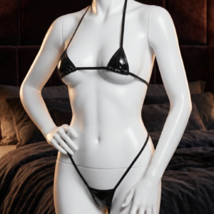 Seksi Siyah Üçgen Kesim Sütyen String Takım BC10141