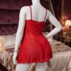 Bacio Fantezi Kırmızı Fiyonklu Seksi Tül Gecelik BC3237 - Thumbnail Image 2