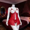 Bacio Fantezi Kırmızı Fiyonklu Seksi Tül Gecelik BC3237 - Thumbnail Image 1