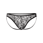 Seksi Dantelli Arkası Açık Seksi Siyah Erkek Külot BC4626