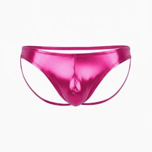 Fantezi Pembe Arkası Açık Seksi Parlak Erkek Külot BC4623